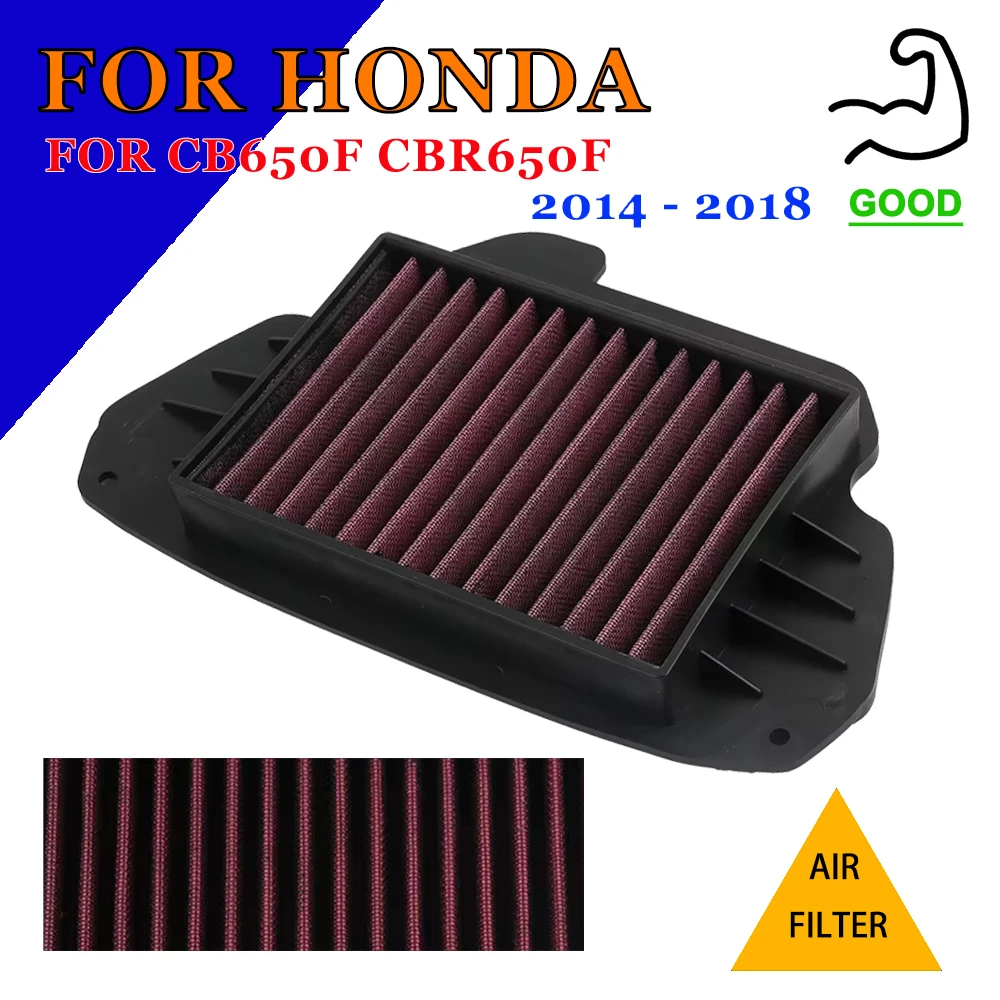 

For HONDA CB650F CBR650F CB650 CBR650 CB CBR 650 F 650F 2014 2015 2016 2017 2018 Motorcycle Accessories Air Filter Style