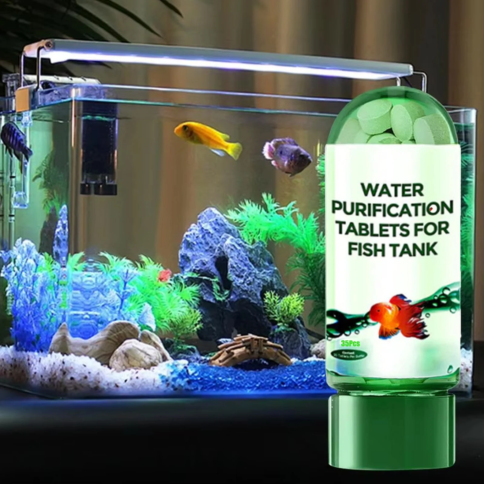 35pcs Fish Tank Water Purification Tablet Effectively Remove Impurities From Water Fish Tank Water Purification Tablet