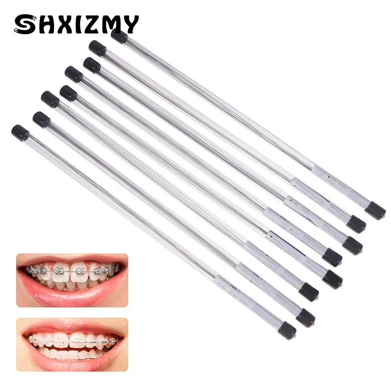

10/20Pcs Boxed Dentistry Stainless Steel Straight Wire Round Rectangular Heat Resistant Dental Supplies Materials