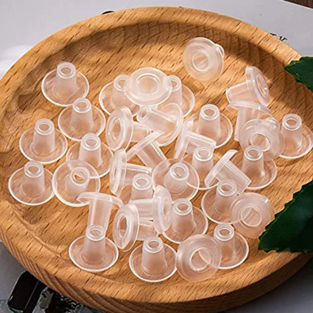 

50Pcs Transparent Window Blind Bottom Rail Ladder Cord Button Plugs Plastic Replacement Parts Home Office Curtain