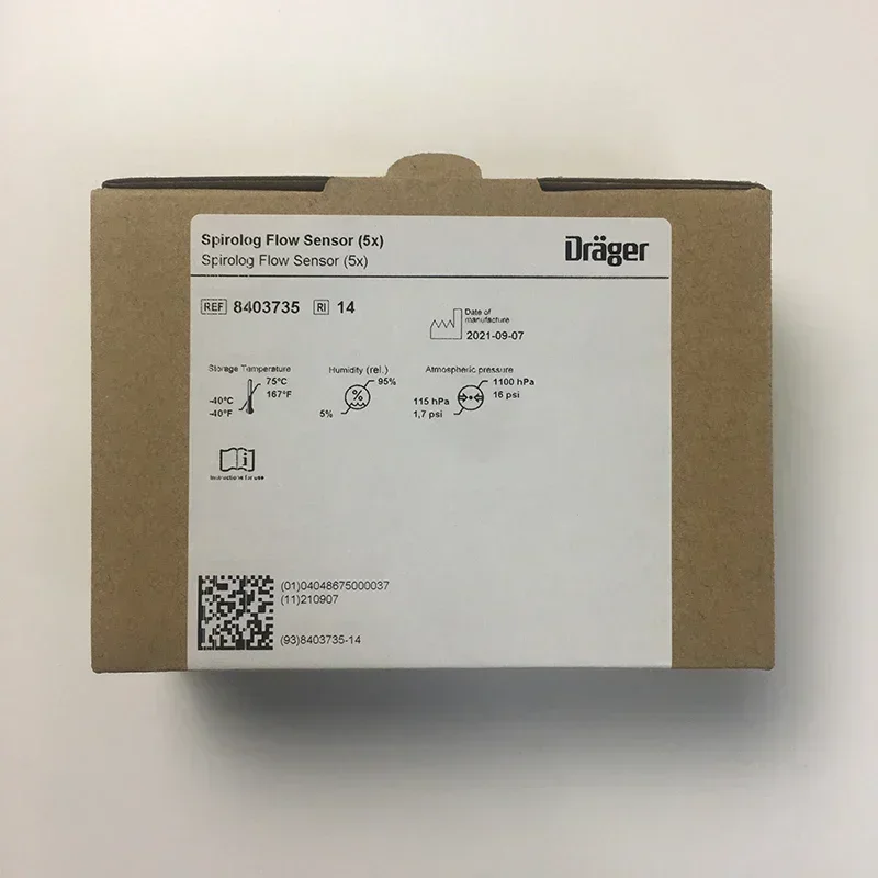 Drager Adult Flow Sensor Hot Wire V300 Disposable 8403735 Box of Five