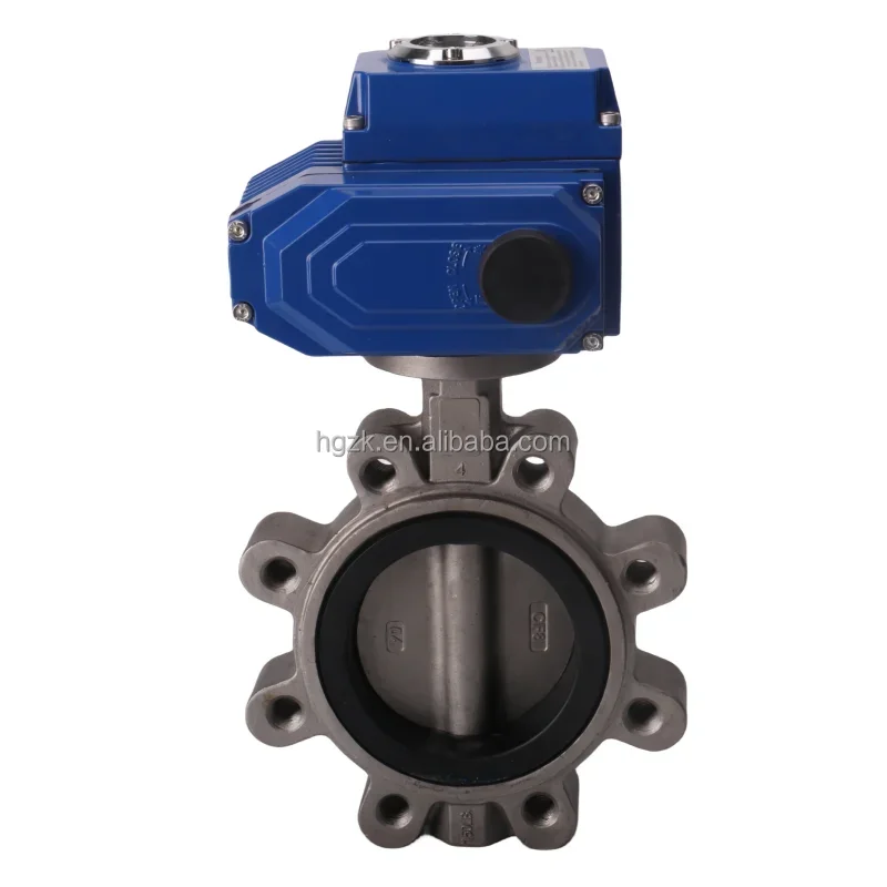 220V/24V Electric Actuated Stainless Steel 304 Motorized On-Off Lug Type Butterfly Valve for Water Media Modulating