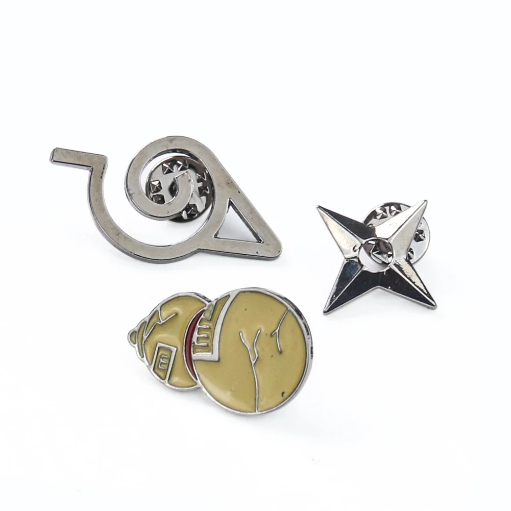 Metallic Simulation Gourd Sharingan Eye Planetary Brooch Clothing Accessories Collar Label Pin Decoration Game Props Badge