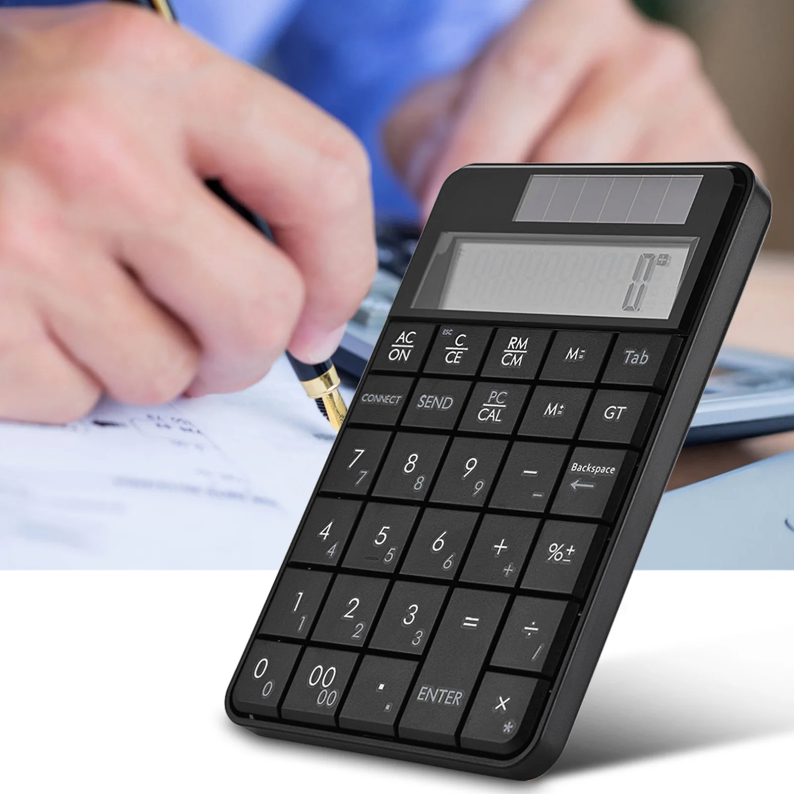 

numeric keyboard Mini 2.4G USB Wireless 2 In 1 29 Keys Numeric Keypad Keyboard & Calculator with LCD Display numeric keypad