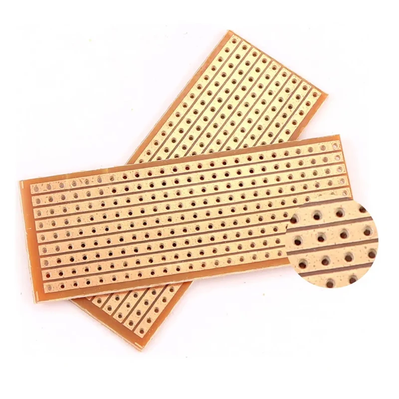 5/10 قطعة لوحة دارات مطبوعة 2.5x6.4 سنتيمتر جانب واحد لوحة دارات مطبوعة لتقوم بها بنفسك تجربة عالمية مصفوفة لوحة دوائر كهربائية صف واحد ثقب مستمر
