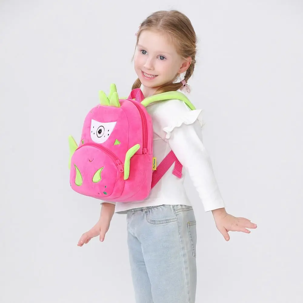 Casual Cartoon Fruit Backpack Skin Friendly High-capacity Plush Backpack Student Bag