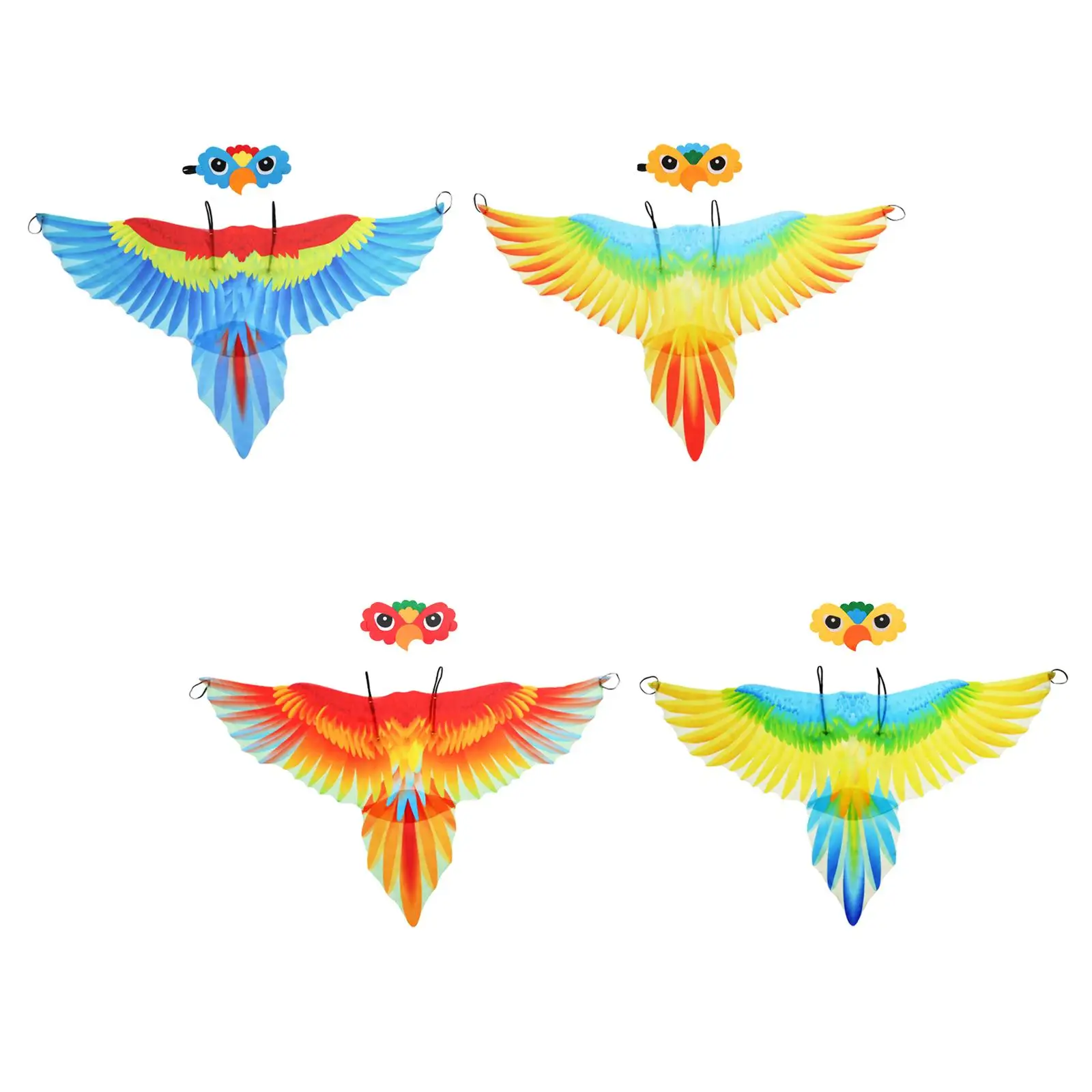 Kids Bird Costume Set with Headband Kids Halloween Costume Parrot Wings Cape for Cosplay Carnival Masquerade Party Children