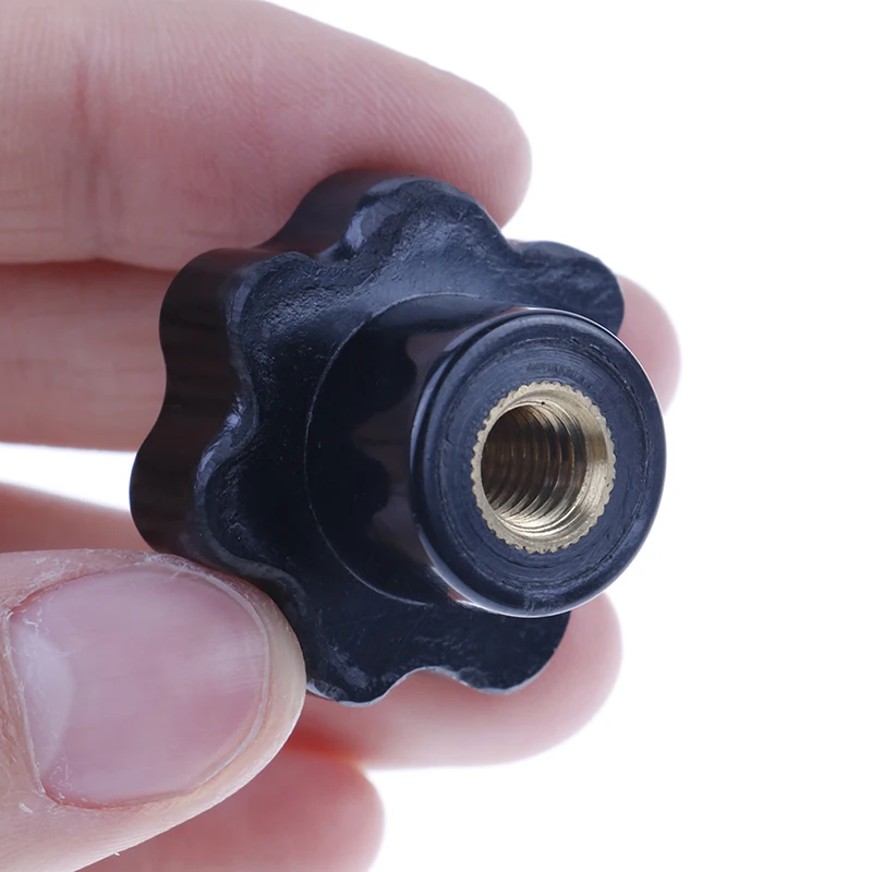 Écrou mécanique noir en cuivre, 1 pièce, écrou manuel, filetage en laiton DressLily.com, serrage, noyau, bouton figuré/M5/M6/M8