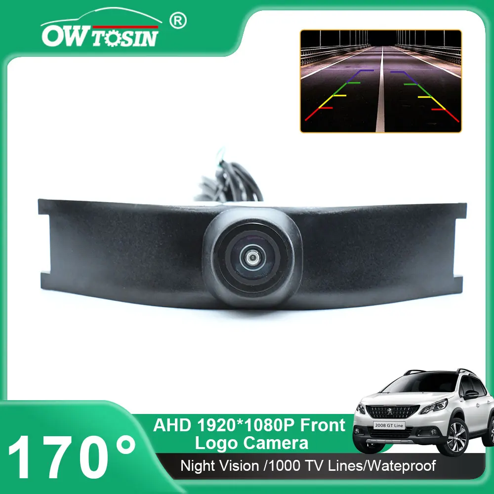 

CVBS/AHD 1080P Fisheye Lens Vehicle Parking Car Camera For Peugeot 3008 T8 2013 2014 2015 2016 Front Logo View Camera