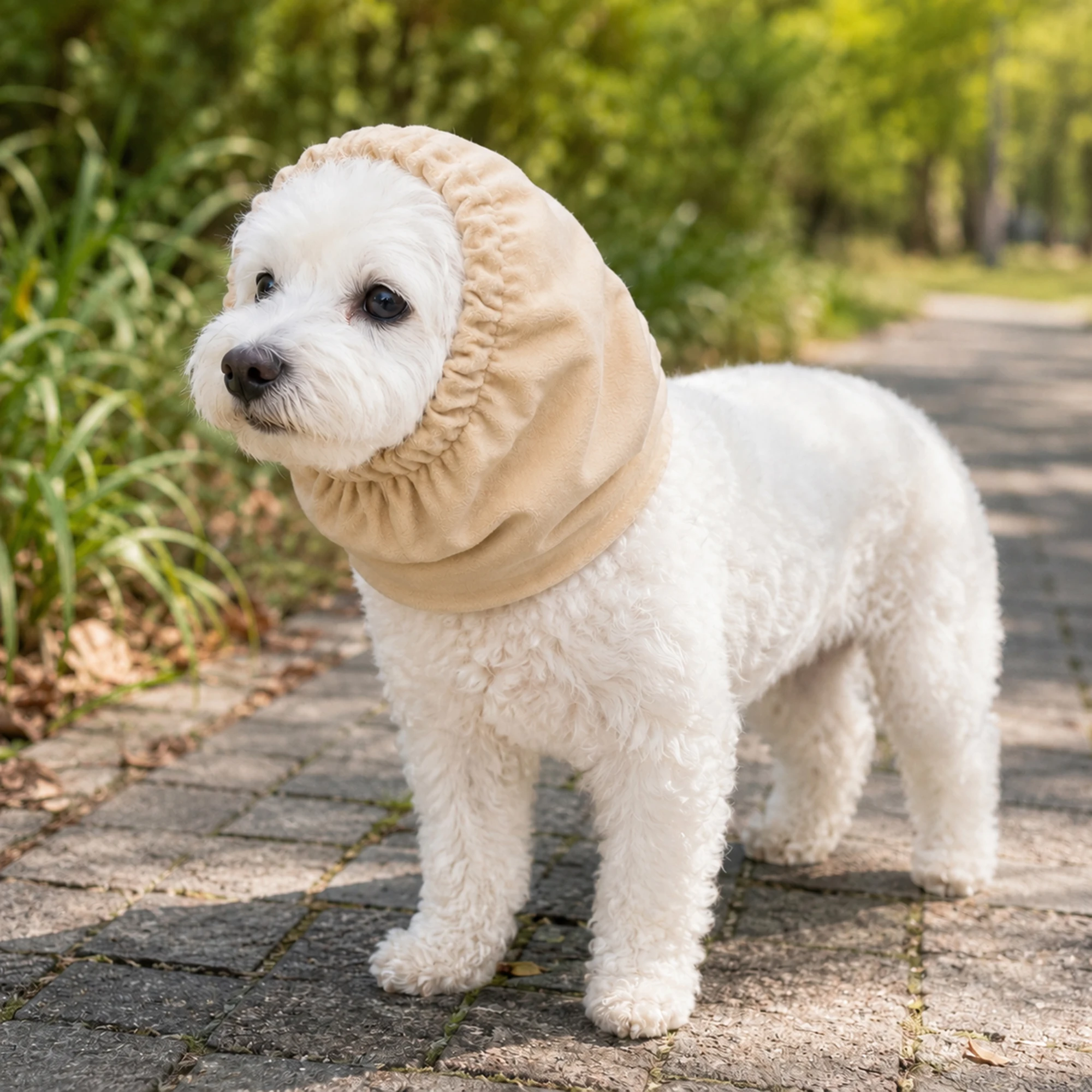 Dog Headgear, Pet Noise‑Proof Ear Muffs, Windproof Warm Dog Ear Covers, Stretch Calming Head Wrap For Travel & Outdoor Use