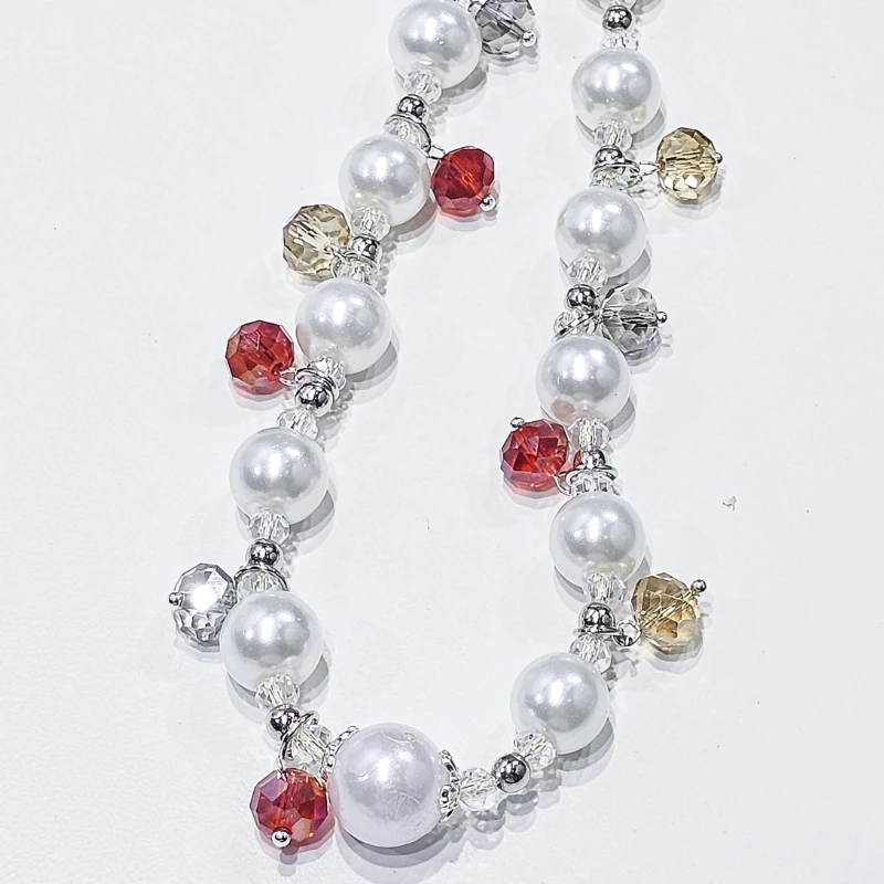 الإبداعية اللؤلؤ منقطة لامعة مطرز حقيبة الهاتف المحمول الحبل المألوف تنوعا الهاتف المحمول الحبل قلادة الملحقات #4