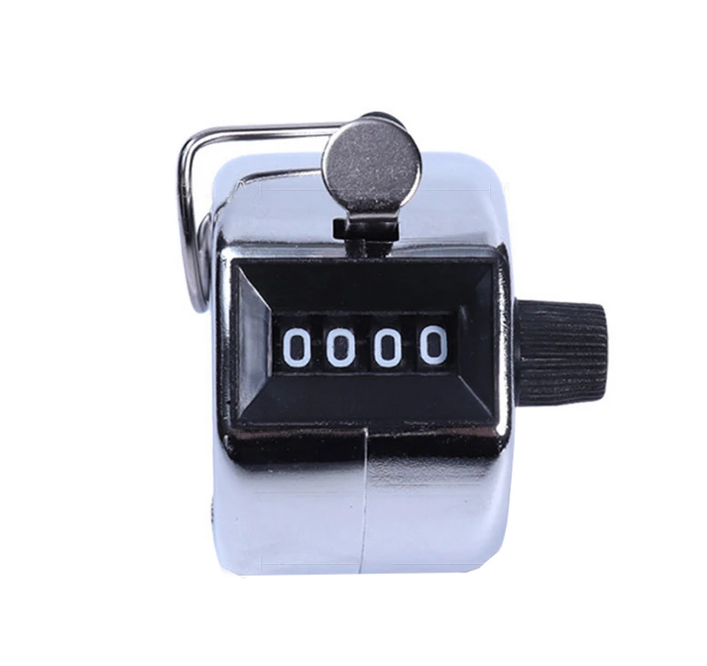 Clicker 4 Digit Number Counters Plastic Shell Hand Finger Display Manual Counting Tally Clicker Timer Soccer Golf Counter