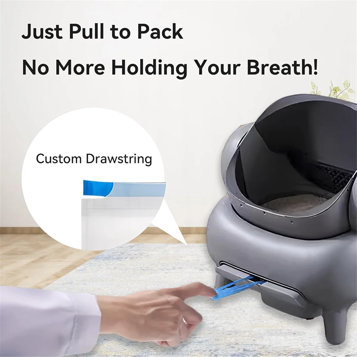 

A59T Cat Litter Box Bags for and PetPivot Open Self-Cleaning Cat Litter Boxes, Thick Heavy Duty Liners 120 Count