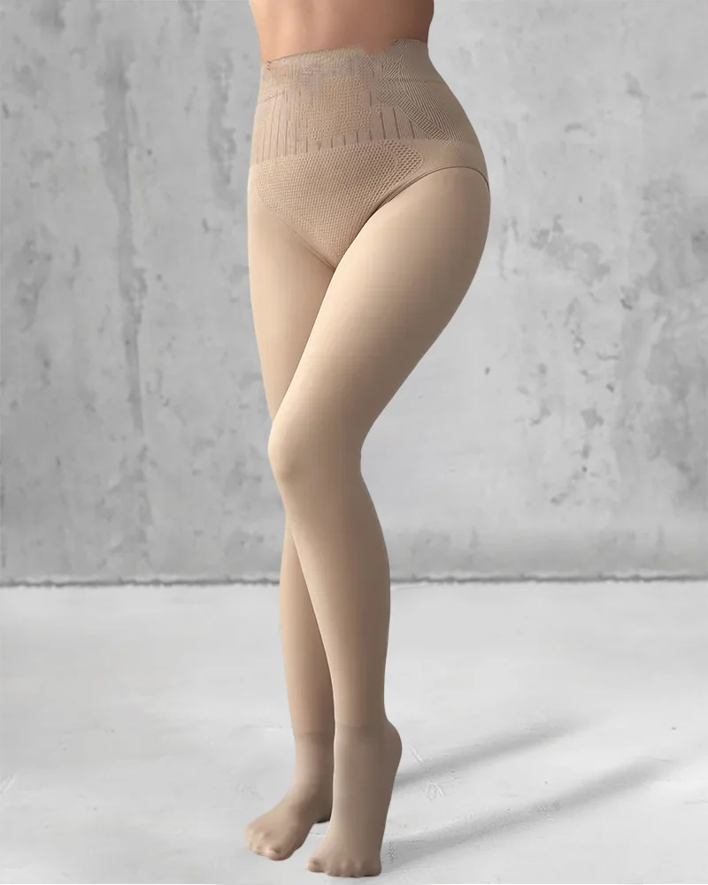 

Transparent Butt Lifting Tight Fleece Lined Tummy Control Thick High Waist Elasticity Thermal Pantyhose Warm Leggings