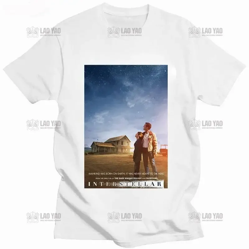 Interstellar Movie  Starship    T Shirt Men Summer    Short-sleev  T-shirt Streetwear  Y2k Kawaii Clothes Harajuku 4XL