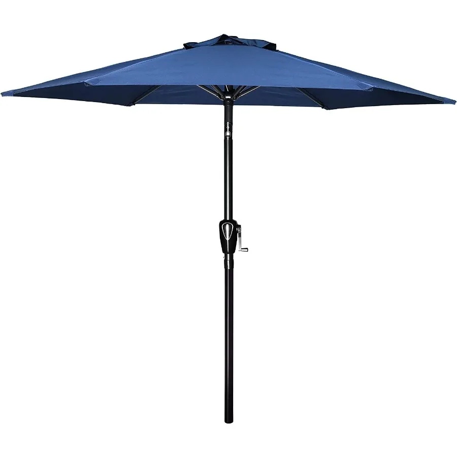 

Simple Deluxe 7.5' Patio Outdoor Table Market Yard Umbrella with Push Button Tilt Crank 6 Sturdy Ribs for Garden Deck Backyard