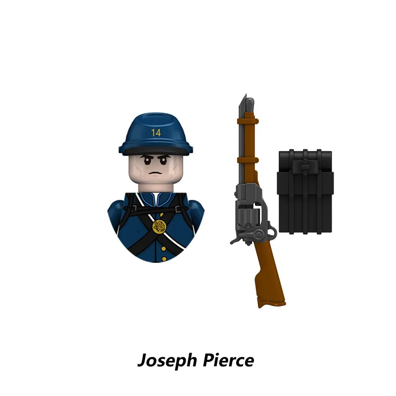 Civil War Volunteer Corps Infantry Soldiers Western Cowboy Police Detective Military Figures Weaponry Model Kids Toys