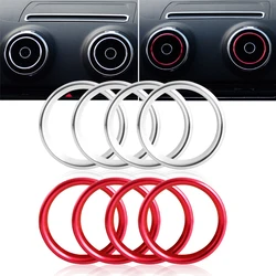 Car Air Center Console Outlet Trim Inner Ring Cover For Audi A3 8V S3 2014-2019 AUDI Q2 Sportback Sedan Accessories Car Styling