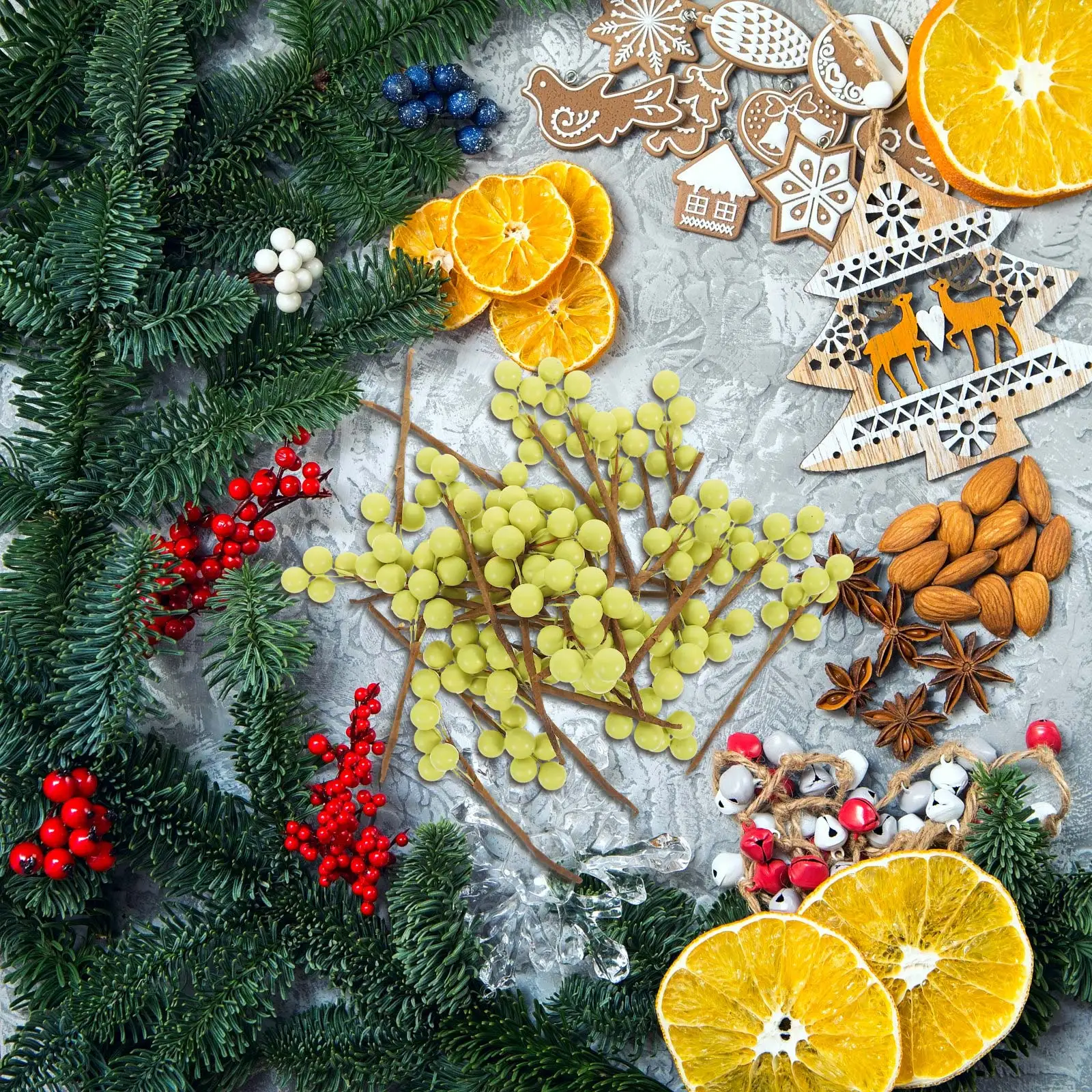 

30 Pcs Berry Stem Decorations Christmas Tree Decor Christmas Decorations Tree Branches ForDecoration Holiday Winter