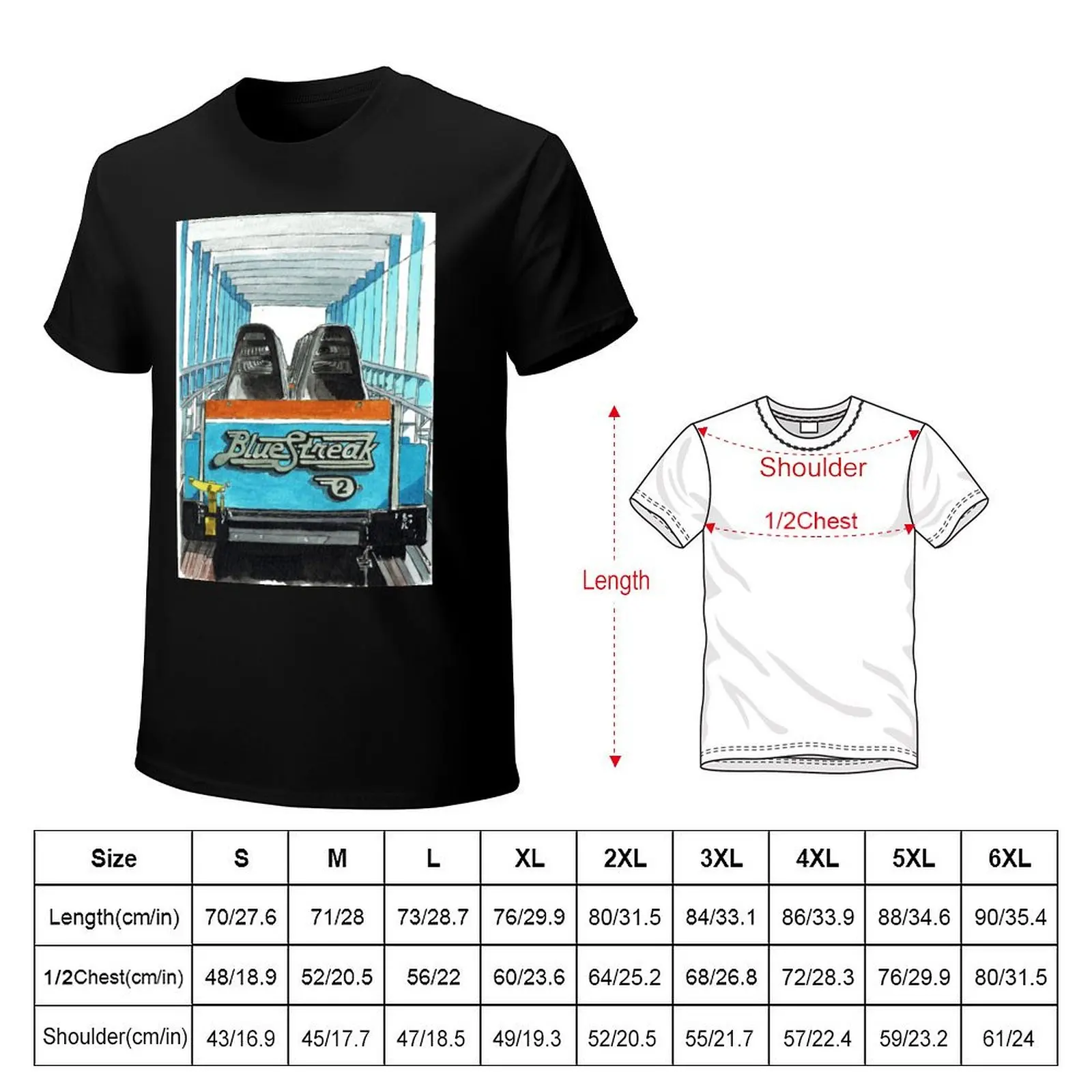 Blue Streak Cedar Point T-Shirt Sun Protective Outdoor Tee Top