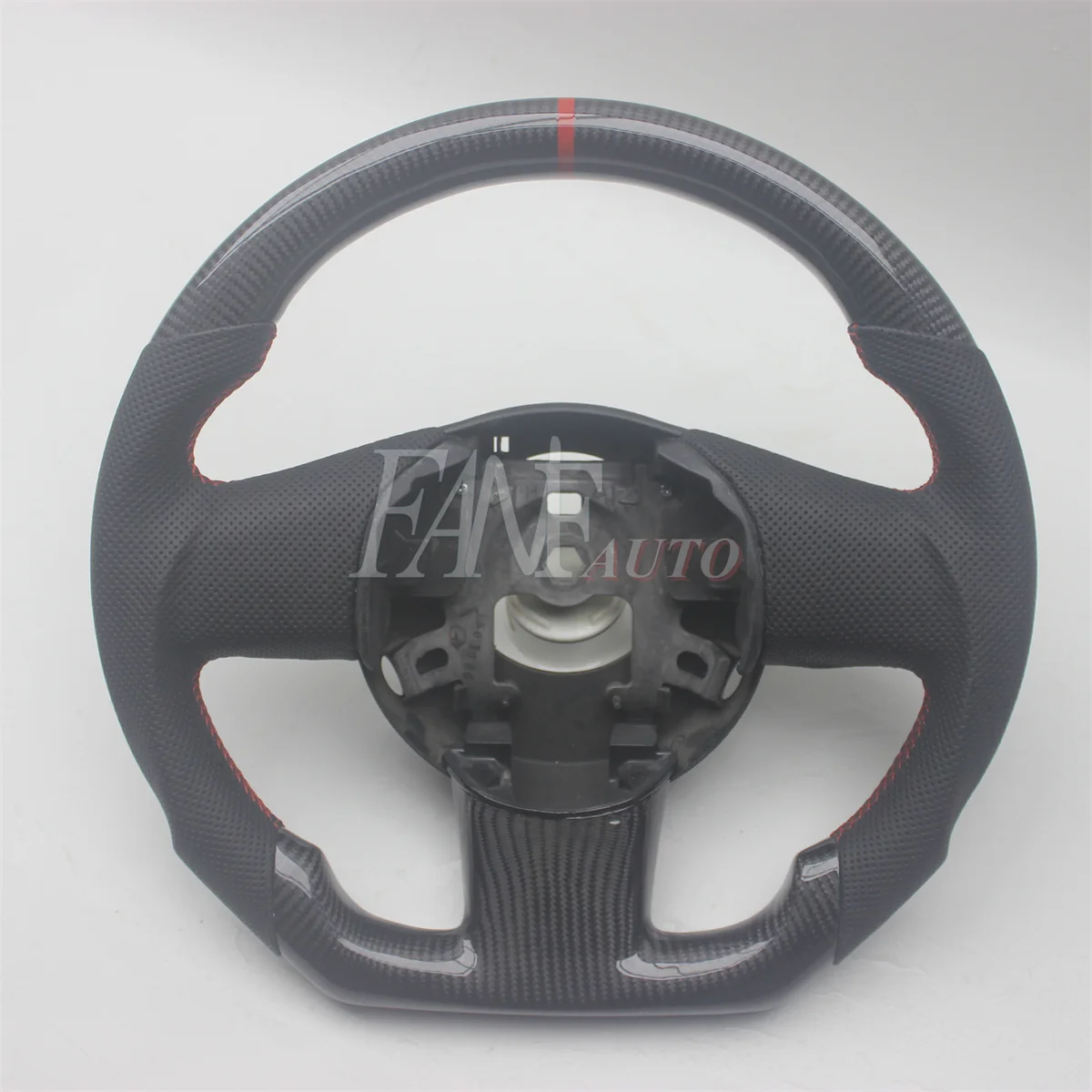 Replacement Real Carbon Fiber Steering Wheel with Leather for Mazda 2 2007-2012