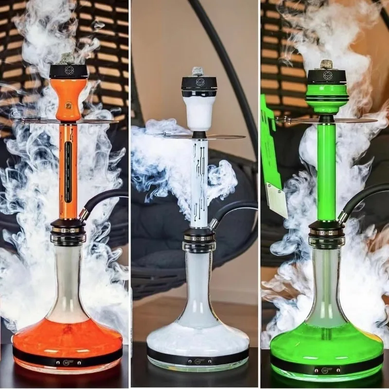 

Stainless steel hookah technology sense hookah with hookah silicone tube hollow handle