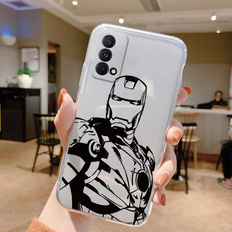 Marvel Cartoon Hero For Realme GT Master Edition Case Back Cover Soft Funda TPU Transparent Coque For Realme Q3 Pro Carnival Bag