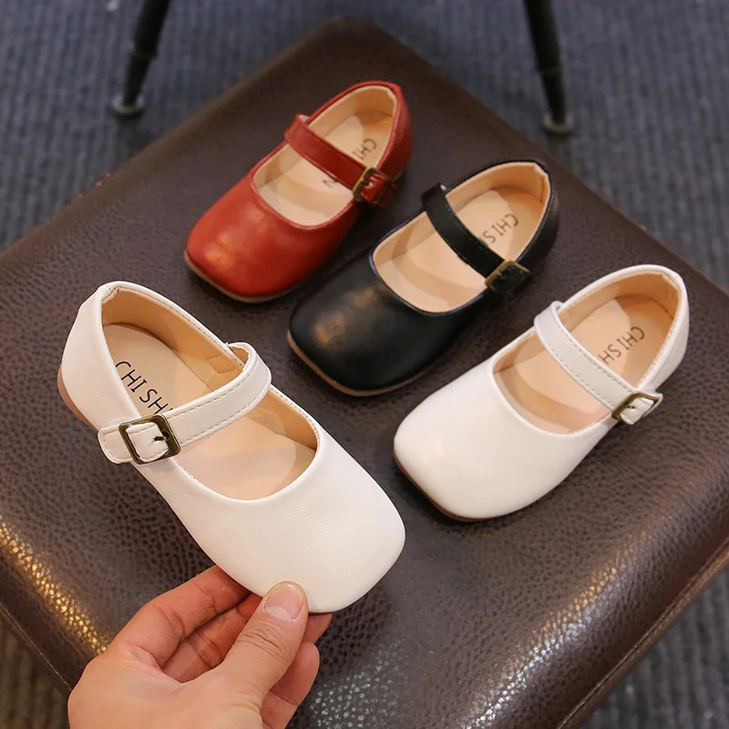 Spring and Autumn Korean Fashion Children\'s Vintage Shoes New PU Summer School Shoes Super Soft and Comfortable 1-6 Years Old