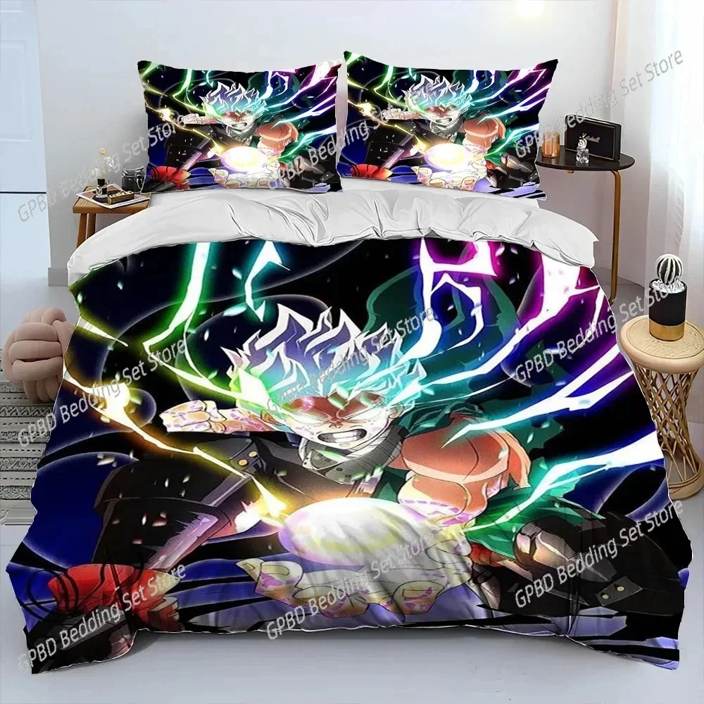 Anime My Hero Academia Izuku Deku Bedding Set Single Twin Double Queen King Cal King Size Bed Linen Set