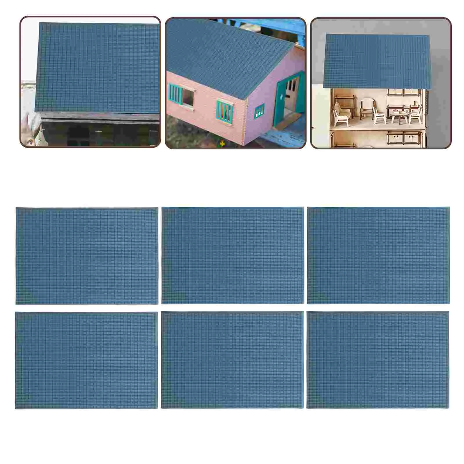 6 Sheets Mini Toy House Basing Materials for Miniatures Decoration Lifelike Tiles