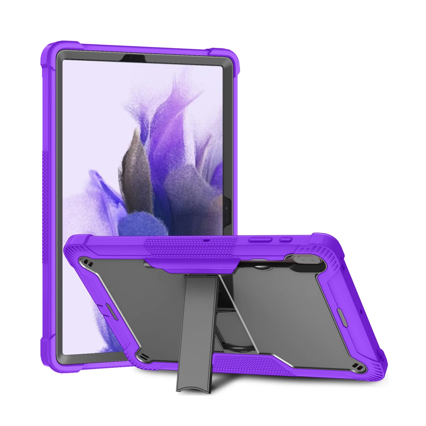 

Универсальный чехол с гибридной подставкой для Galaxy Tab S8 S7 FE Plus 12,4 дюйма SM-X800 X806 T970 T975 T976 T730 T735 T736 Противоскользящий чехол