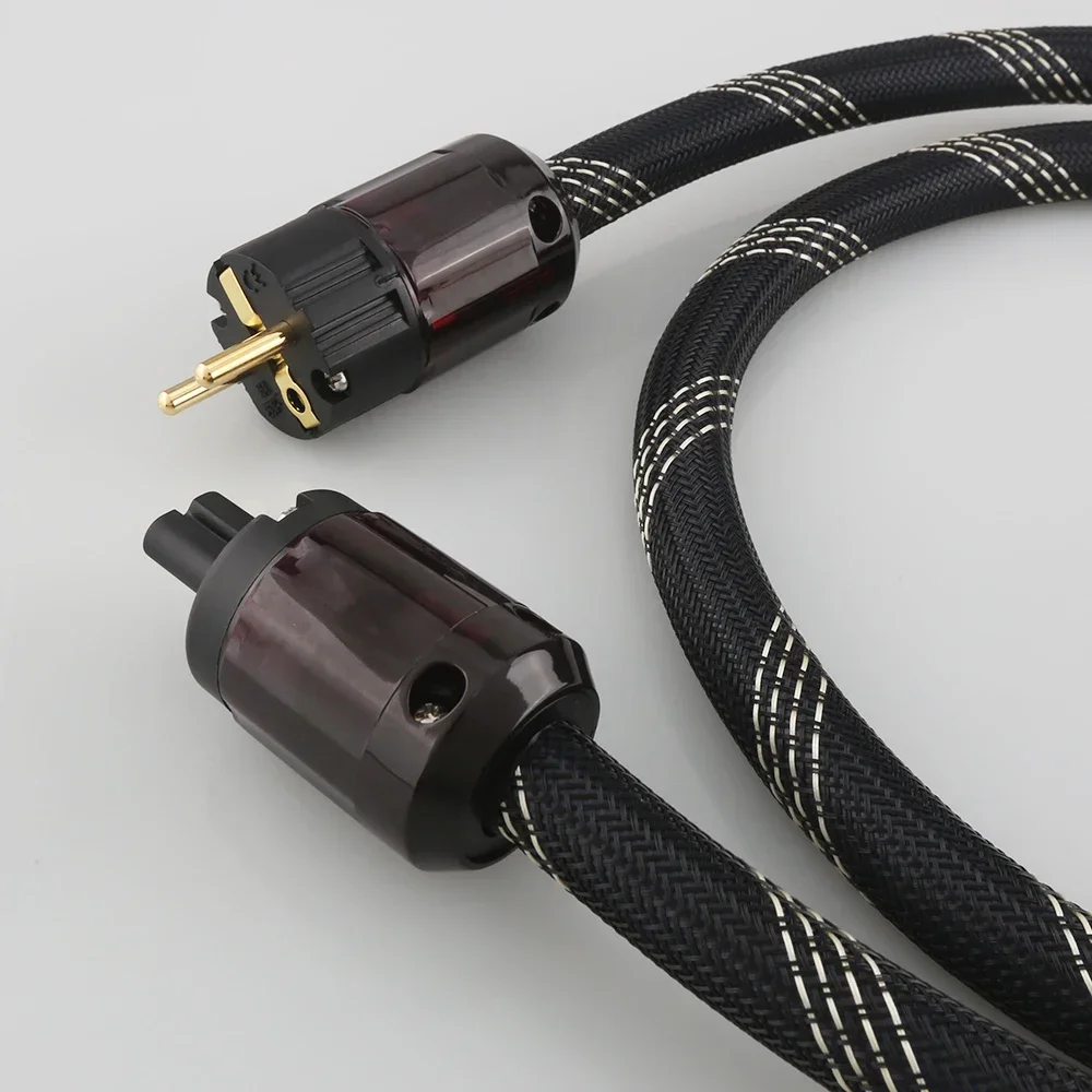 HI Cấp Điện Bằng Đồng Cáp HIFI Audiophile Dây P079 Cắm Với Hình Số 8 IEC C7 AC Loa Schuko CD người Chơi Bộ Khuếch Đại Công Suất Dây