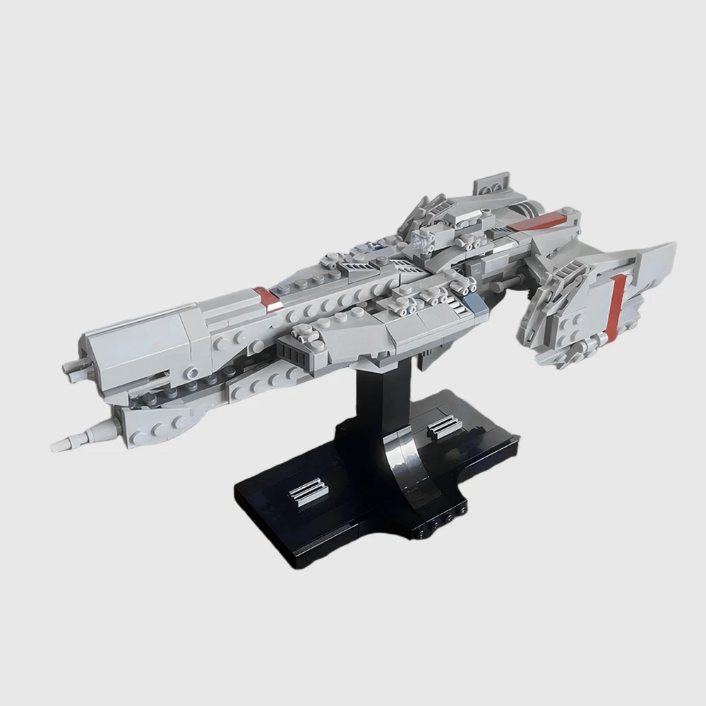 

Новая модель MOC Space War Light Frigate, строительные блоки, модульная технология, сделай сам, сборка, детская игрушка, набор подставок, подарок на день рождения для мальчика