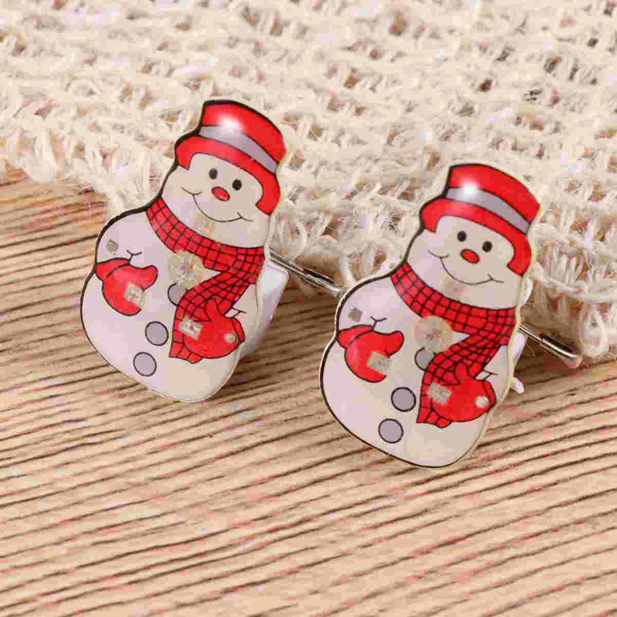 

Blinking Christmas Pins Crackers LED Glowing Badges Jewelry Corsage Candy Decorations