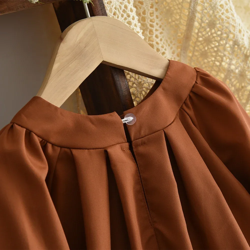 2025 الخريف الفتيات ملابس طويلة الأكمام بلوزات مخطط طباعة فضفاض السراويل 2 قطعة مجموعة الاطفال موضة الملابس الحلوة الزي 3-7 سنوات #4