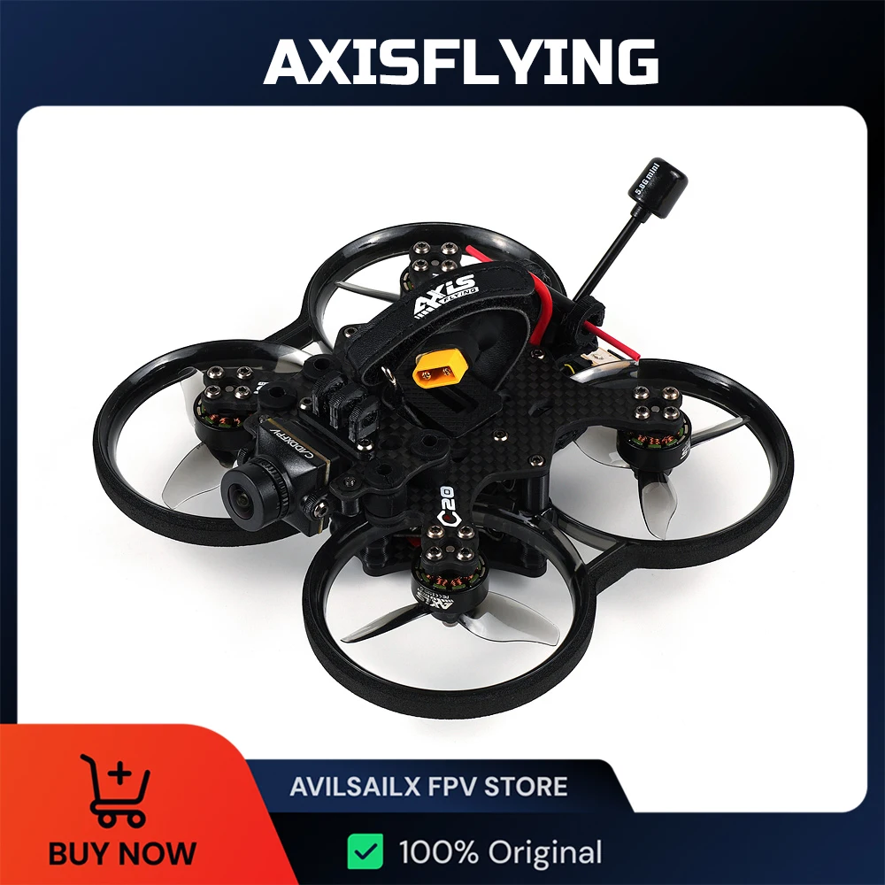

Axisflying Cineon C20 V2 2-дюймовый FPV-дрон Cinewhoop/аналоговый с GPS - 4S