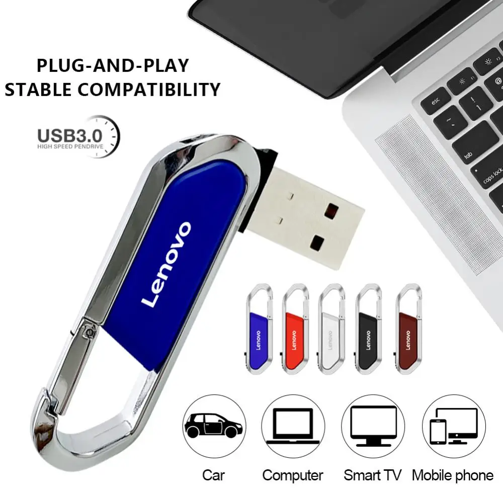 Lenovo 2TB USB 3.2 Flash Drive U Disk Type-C High Speed Transfer 2TB 1TB Große Kapasiteli Metal Pendrive Waterdichte Memoria Stick