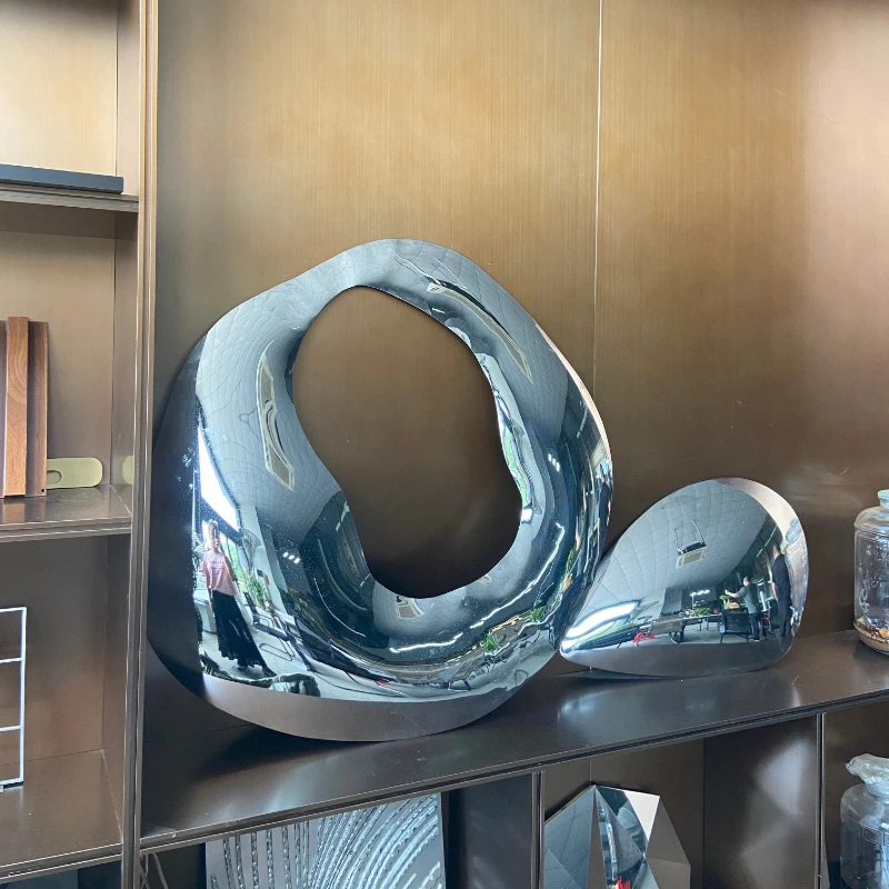 

Modern European style S. sculpture metal designer gray decoration living room