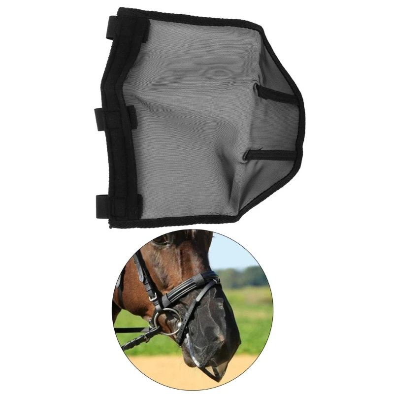 

Meshs Horse Nose Cover Fly Mask Face Cover Insectproof Horse Fly Mask Nose Cover Horse Care Product Easy to Use 24BD