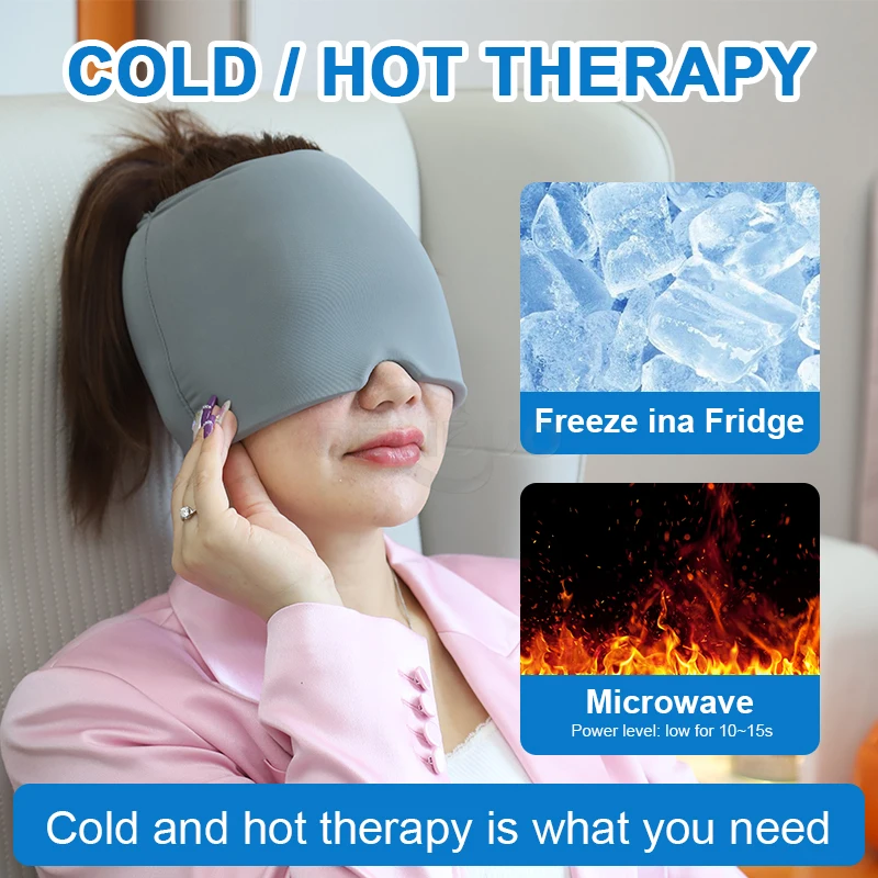 

Liquid Gel Ice Hat Cold Therapy Migraine Relief Hat Microwave Headache Cap