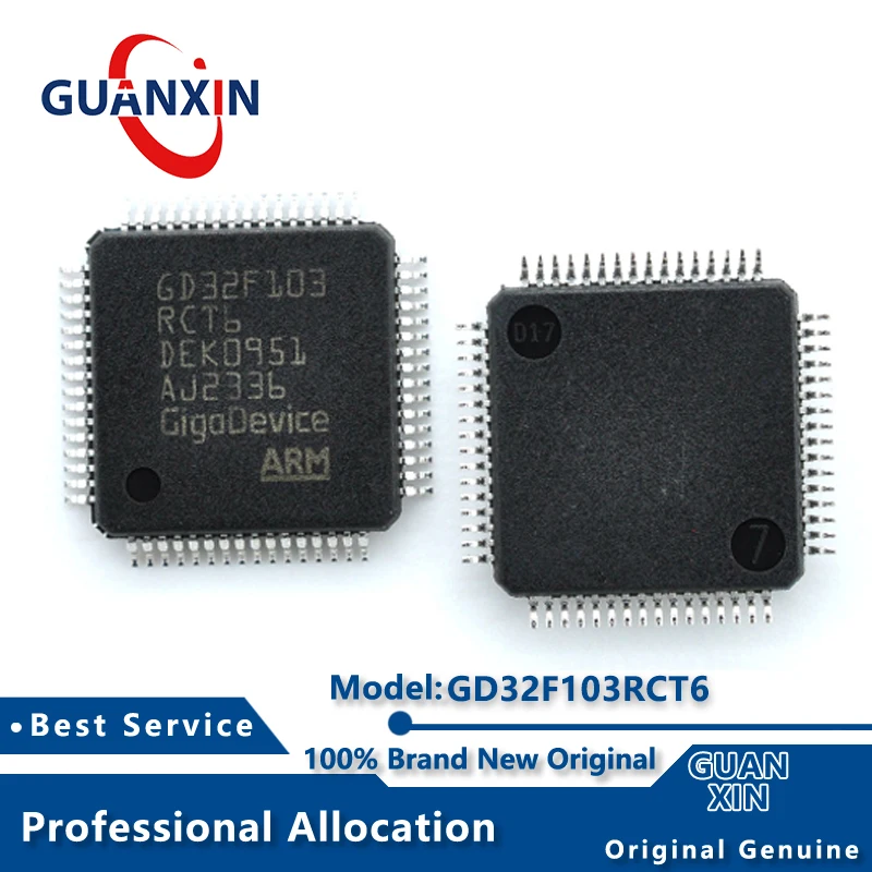 

100% New electronics Marking GD32F103RCT6 LQFP-64 GD32F103