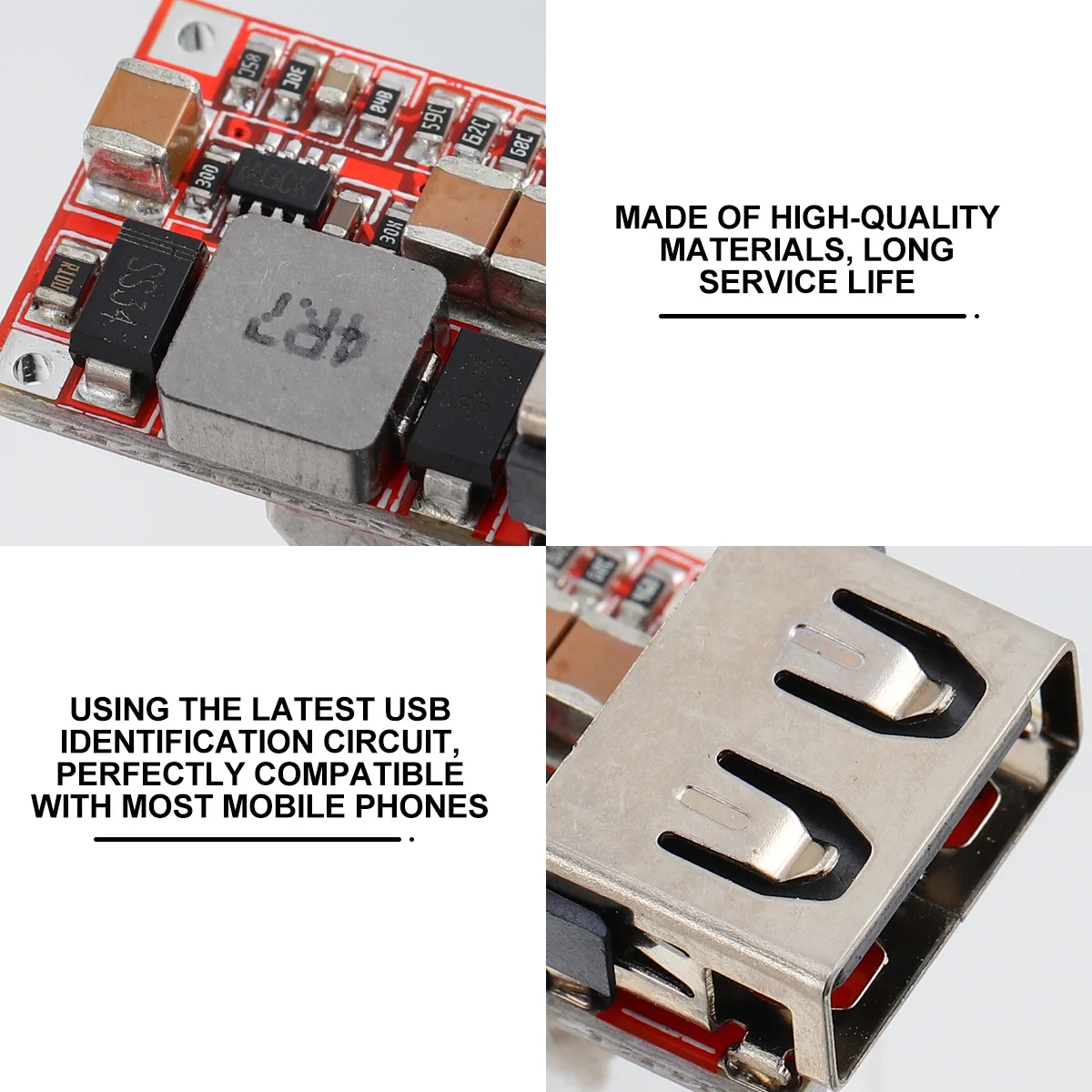 โมดูลแปลงไฟ DC-DC 5 ชิ้น 6-24V เป็น 5V 3A พร้อมพอร์ต USB สำหรับชาร์จในรถยนต์ผ่านช่องจุดบุหรี่ แบบไม่แยกวงจร ซิงโครนัส