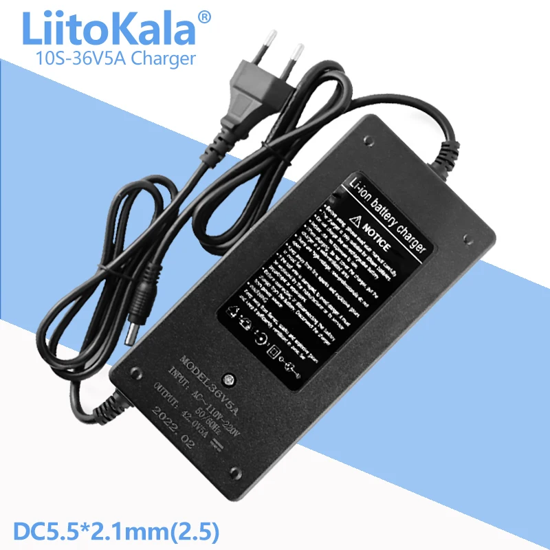 LiitoKala 48V/36V 2A/3A/5A Lithium-ion battery pack charger Universal 42V/54.6V 5A AC DC Power Supply Adapter