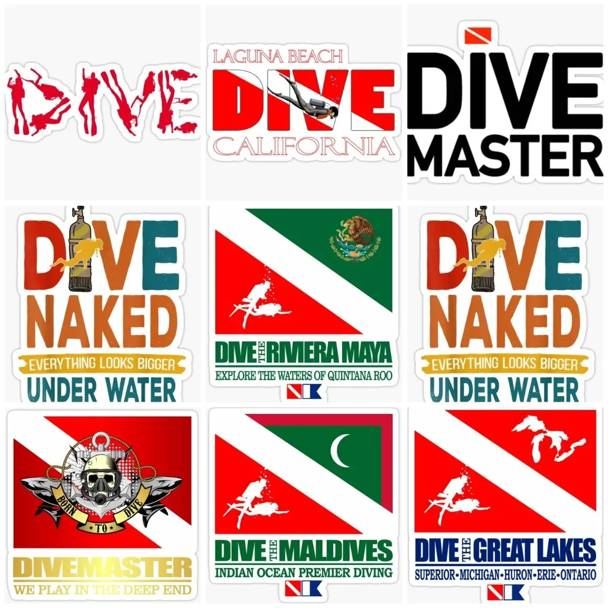 

Scuba Diving Diver Fish Creative Sticker Motocrycle Laptop Car Window Truck Accessories Wall Door Bicycle Van Glass Helmet Decal
