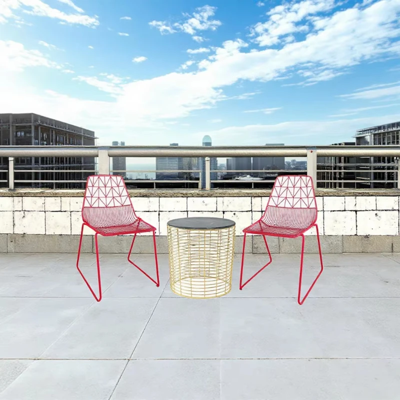 

Stackable Wire Chair Restaurant Cafe Outdoor Home Living Room Wire Chair