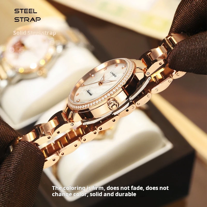 LINGKE Brand Ladies Fashion Watch Luxury Casual Waterproof Luminous Automatic Mechanical Watches for Women Clock Reloj Mujer