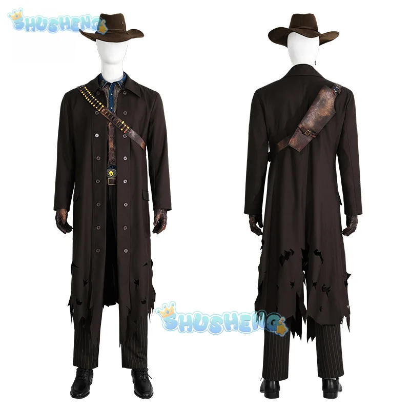 Vampire cosplay costumes ghoul2024 coat vest backpack hat wigs new Halloween party custom uniform Man Woman set xs-xxxl