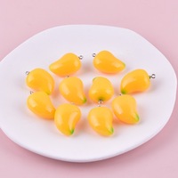 10pcs Resin Simulation Fruit 3D Pendant Diy Resin Mango with Handmade Jewelry Making Accessories Handmade for Earring Keychain