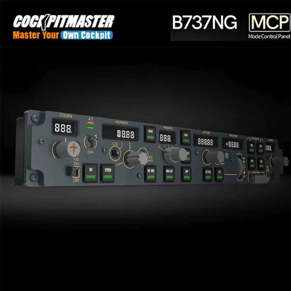 COCKPIT MASTER Flight Games Simulation MCP Panel Mode Control Panel Flight Simulator Panel For PMDG Boeing 737 P3d XP
