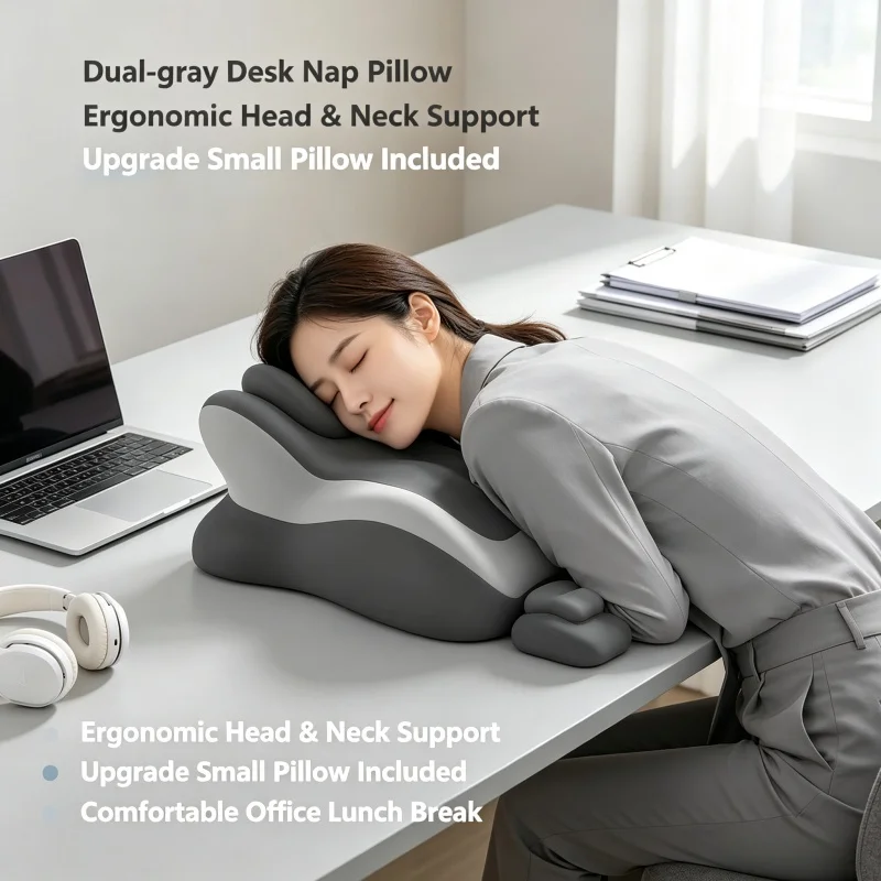 Memory Foam Pillow Ergonomic Support Neck Leg Rest Reading Phone Use Bed Sofa Wedge Shape Pain Relief Comfort